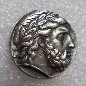 Ancient Greece Commemorative Silver Plated Coin Philip II of Macedon Tetradrachm - Picture 1 of 3