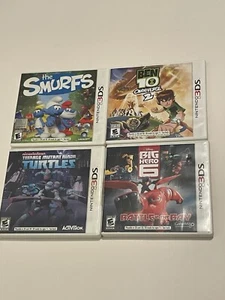 N3DS - 3DS Nintendo 3DS Video Games Bundle - TMNT, SMURFS, BEN 10, BIG HERO 6 - Picture 1 of 24