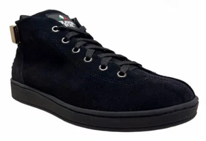 TRAVEL FOX Para hombre Malibú Gamuza Negra Puntera Redonda Cordones Parte Media 915601-201 - Imagen 1 de 4