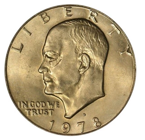 1978 D Eisenhower Dollar Uncirculated US Mint Cover