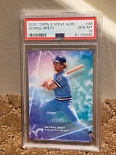 2020 Topps X Steve Aoki George Brett PSA 10 #40 Royals Card LOW POP NEW CASE