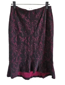 Michael Kors Woman Size M Straight Pencil Skirt Peplum High Low Hem Whimsy Goth - Picture 1 of 7