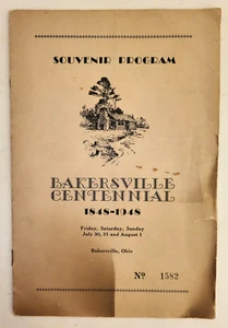 1848-1948 Bakersville Coshocton County Ohio Centennial History Program Book - Bild 1 von 12
