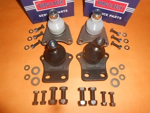 FORD CORTINA Mk3 (1970-1976) UPPER & LOWER BALL JOINTS SET of 4 - BORG & BECK - Picture 1 of 3