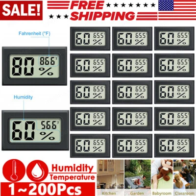 Mini Digital LCD Thermometer Hygrometer Meter Temperature Humidity Monitor Lot - Image 1 of 4