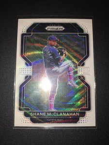 2022 Panini Prizm White Wave Prizm Shane McClanahan #44 Tampa Bay Rays