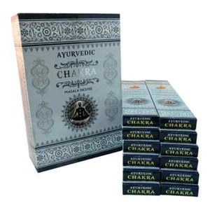 Ayurvedisches Chakra Masala Räucherstäbchen Agarbatti Packung mit je 12 x 15 gm 180 Stäbchen - Bild 1 von 7