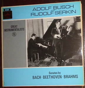 Adolf Busch & Rudolf Serkin Sonaten - Bach Beethoven Brahms LP. EMI HQM 1219 - Bild 1 von 1