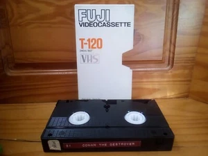 Fuji T-120 VHS Tape! Beridox Fine Grain! Conan The Destroyer! Tested! Fast Ship! - Picture 1 of 6