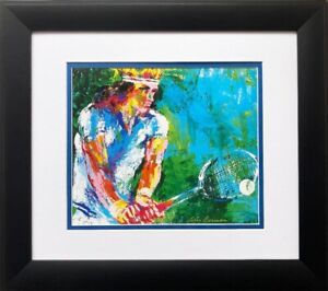 LeRoy Neiman "Bjorn Borg-Tennis" FRAMED Art Print Tennis Champion Swedish 