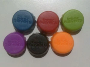 Set of 6 Beer Savers. Assorted Colours Bottle Tops Airtight Silicone FREE POST - Picture 1 of 7