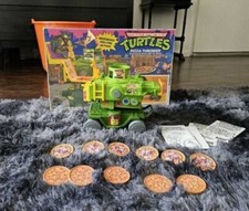 1989 Playmates TMNT Teenage Mutant Ninja Turtles Pizza Thrower Vehicle with box