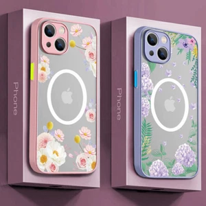 Flower Case Magsafe for iPhone 16 15 Pro Max 14 13 12 ShockProof Magnetic Cover - Picture 1 of 21
