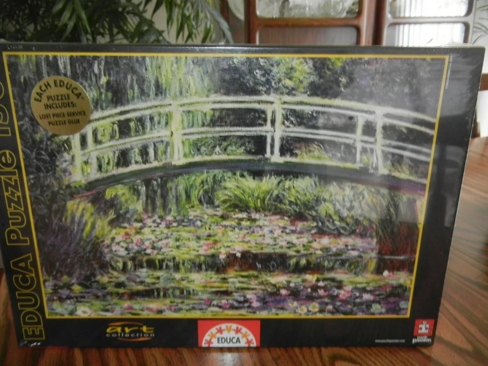 New Claude Monet EDUCA Fine Art Collection Puzzle 1500 WhiteWater Lilies 15535  - Image 1 of 4