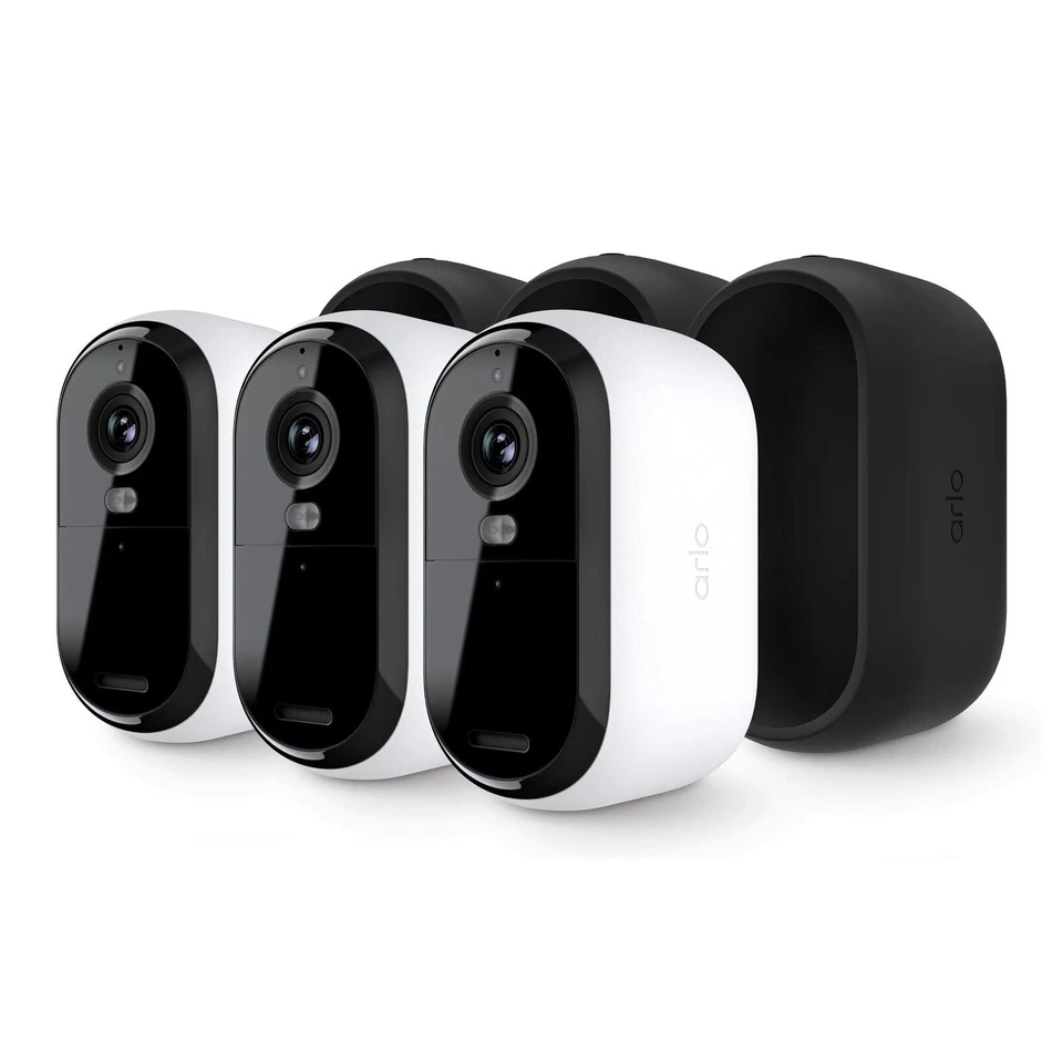 Arlo Essential 2K Essential Outdoor Security Camera White (3 Pack) 2nd Gen  NEW - Image 1 of 1
