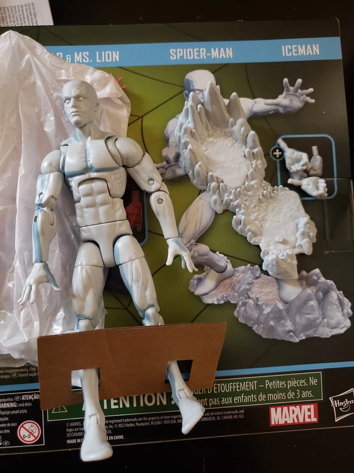 Figura Hombre Hielo Spiderman y Sus Amazing Friends Marvel Legends SOLO PAQUETE DE 3 Foto 1 de 1