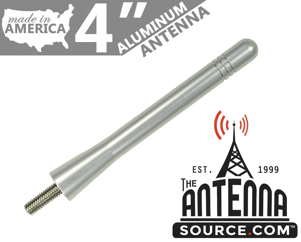 **SHORT** 4" SILVER ALUMINUM ANTENNA - FITS: 2010-2015 Can-Am Spyder ST/RT/RTS - Image 1 of 1