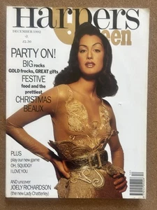 HARPERS & QUEEN UK Magazine Yasmeen Ghauri December 1992 Vintage British Fashion - Picture 1 of 2