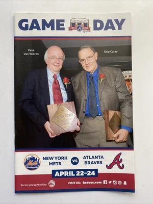 SKIP AND PETE Atlanta Braves Baseball 2016 Gameday Program SGA Turner Field NYM - Image 1 of 2