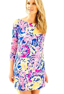 Lilly Pulitzer Damen Kleid Sophie Etuikleid Stretch Strick Tropical Größe L - Bild 1 von 11