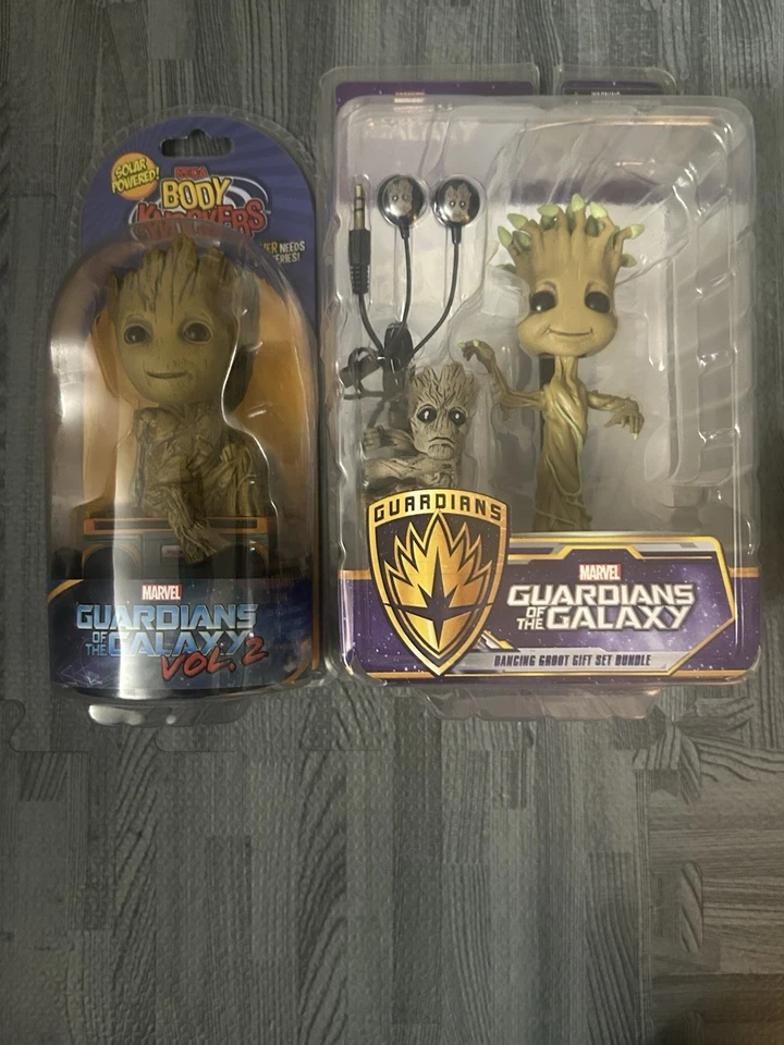Marvel Guardians of the Galaxy Groot Figurines Set Of 2 Body Knocker - Image 1 of 2