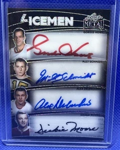 Leaf Metal Hockey Icemen 1/1 Gordie Howe- Milt Schmidt-Alex Delvecchio-Moore - Picture 1 of 2