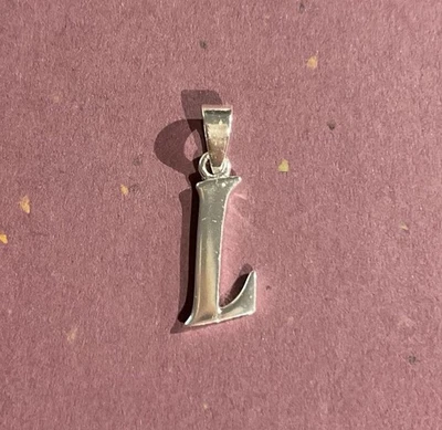 Sterling Silver Alphabet  Letter "L” Pendant - Image 1 of 4