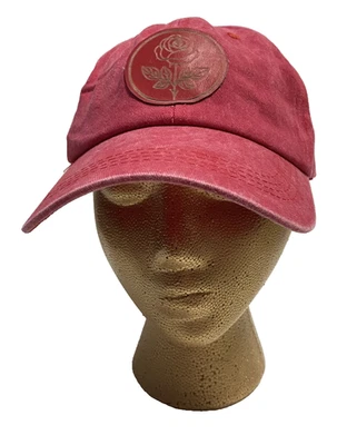 Gorra de Béisbol Denim Lavado 100% Algodón Rosa Cuero Genuino Parche Talla Única Foto 1 de 4