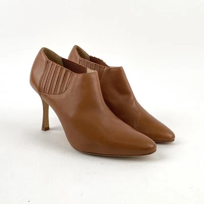 Botines Manolo Blahnik Livrea Gore Cuero Marrón Italia 39.5 / 9.5 Foto 1 de 4