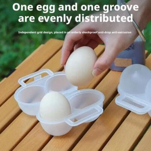 Plastic Egg Cartons Deviled Containers Lid Carrier Camping Set of 2 GXP - Picture 1 of 11