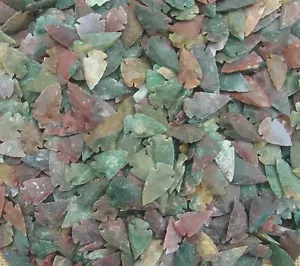 5 stone arrowheads bird arrow points replica 1- 1 1/2" inch agate or jasper cb1 - Picture 1 of 1
