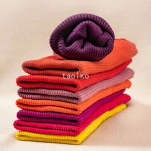Cotton Thick Knit Rib Fabric Stretch Jackets Cuff Neckline Waistband Rib Costume - Picture 1 of 39