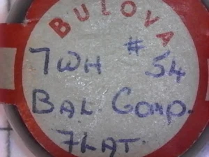 Complete Balance Wheel for Bulova 7WH 54 - Original Package - Picture 1 of 3