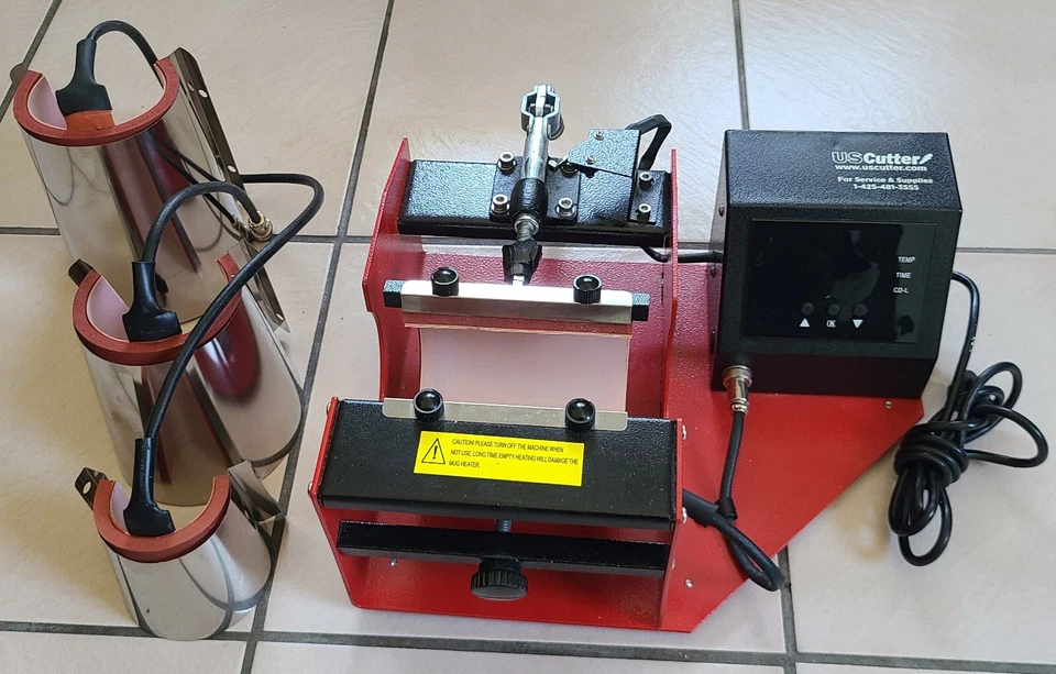 USCutter Multi-Mug Mug Press 5-in-1 w 3 Attachments Tested Works Model- MTMP5IN1 - Image 1 of 1