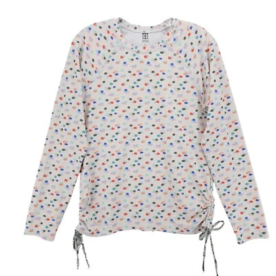 Top elástico manga larga TITLE NINE acanalado lazos laterales rubor puntos coloridos GRANDE Foto 1 de 4