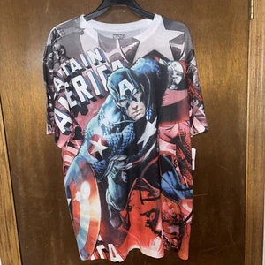 Marvel Captain America Two Sided Graphic T-shirt New Large - Picture 1 of 4