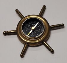 Vintage Brass Ship Wheel Compass | Pre-Owned Condition | Rare |