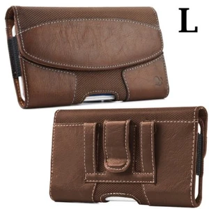 for SAMSUNG GALAXY J7 - BROWN Suede Leather Pouch Holster Case with Belt Clip - Picture 1 of 7
