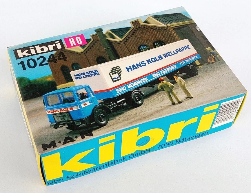 KIBRI 1:87 #10244 - MAN semitrailer Hans Kolb Paper -KIT - Immagine 1 di 1