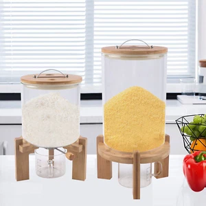 5L/7.5L Cereal Storage Dispenser,Rice/Grain Dry Food Glass Container With Valve - Picture 1 of 44