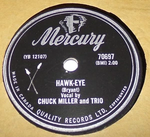 Mercury 70697 Chuck Miller & Trio Hawk Eye / Something To Live For 78 RPM E+ E+ - Picture 1 of 2