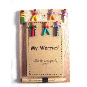 Hanging Worry Dolls Notebook with pencil - Bild 1 von 6