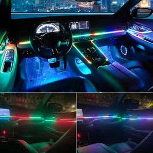 Piezas Accesorios Luces LED RGB Coche Interior Decoración Atmósfera Tira Repuesto - Imagen 1 de 27
