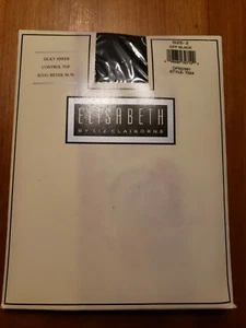 Elisabeth by Liz Claiborne seidig transparent Control Top Strumpfhose - Off Black Größe 2 - Bild 1 von 4