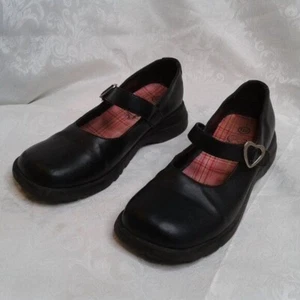 Soho Girls Mary Jane Shoes Little Girl Size 12.5C Black Silver Heart Hook & Loop - Picture 1 of 11