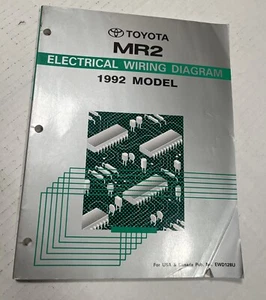 1992 Toyota MR2 Electrical Wiring Diagram Manual Turbo NA Factory OEM Service - Picture 1 of 8