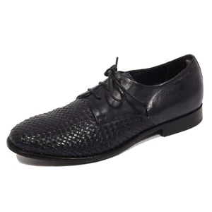 G0950 scarpa allacciata ALEXANDER HOTTO blue vintage leather shoe men - Imagen 1 de 4