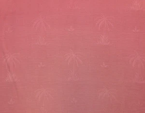 P KAUFMANN JACQUARD PALM TREE PINK SLUB TAFFETA MULTIUSE FABRIC BY THE YARD 54"W - Picture 1 of 5