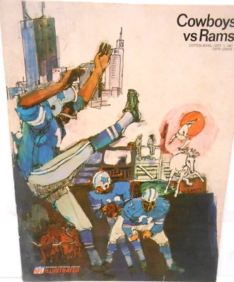 NFL Game-Day Program Cowboys vs RAMS Cotton Bowl Oct 1, 1967 Dallas Texas - Image 1 of 4
