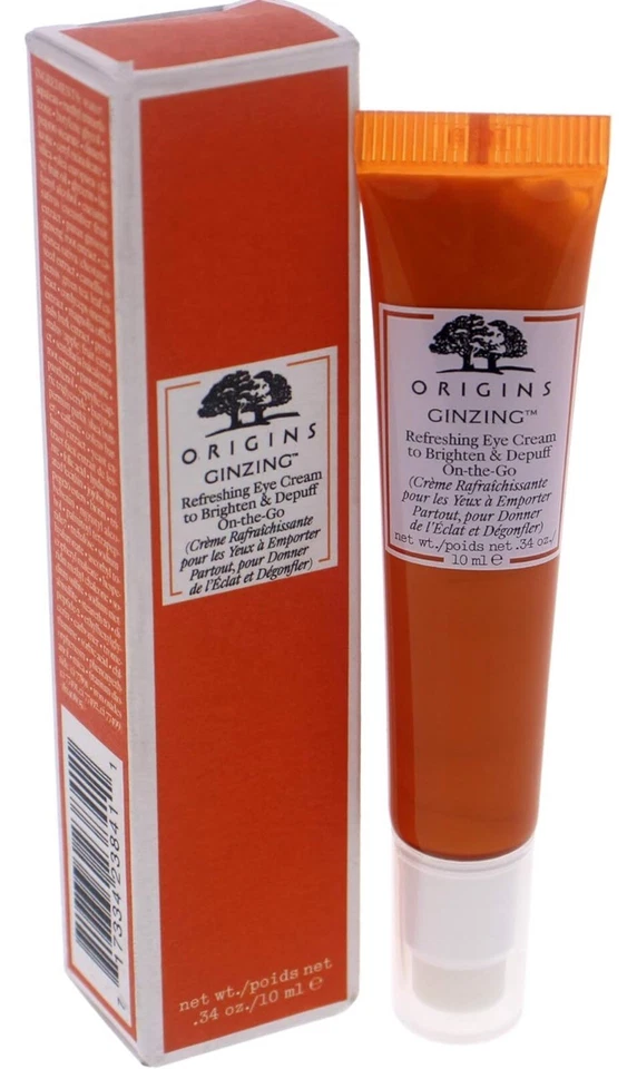 Origins Ginzing Crema Refrescante de Ojos para Iluminar y Despujar Sobre la marcha 10 ml, ¡NUEVA EN CAJA! Foto 1 de 1